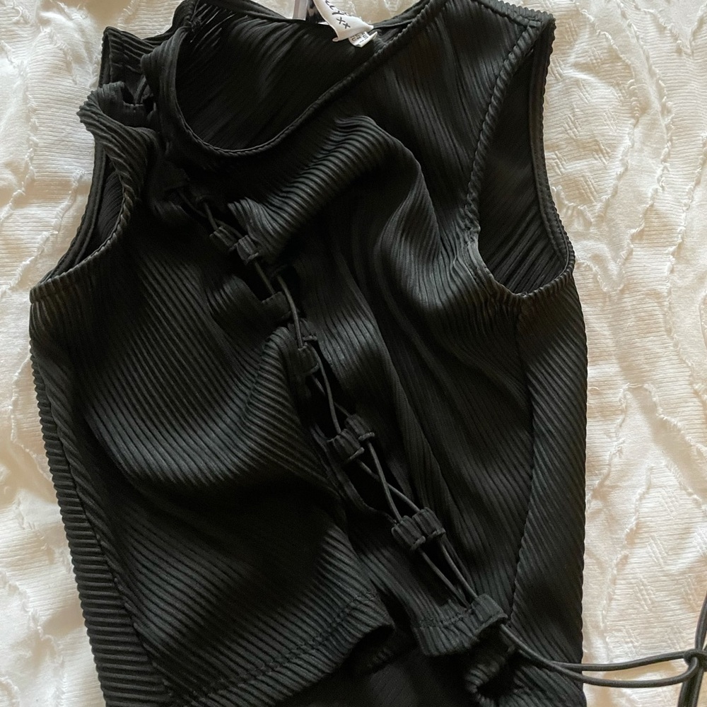 Black Princess Polly crop top